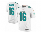 Men Nike Miami Dolphins #16 Matt Haack Elite White NFL Jersey