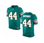Men Nike Miami Dolphins #44 Stephone Anthony Elite Aqua Green Alternate NFL Jersey