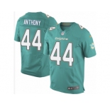 Men Nike Miami Dolphins #44 Stephone Anthony Elite Aqua Green Team Color NFL Jersey
