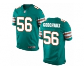 Men Nike Miami Dolphins #56 Davon Godchaux Elite Aqua Green Alternate NFL Jersey