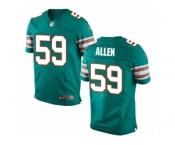 Men Nike Miami Dolphins #59 Chase Allen Elite Aqua Green Alternate NFL Jersey
