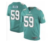 Men Nike Miami Dolphins #59 Chase Allen Elite Aqua Green Team Color NFL Jersey