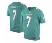 Men Nike Miami Dolphins #7 Brandon Doughty Elite Aqua Green Team Color NFL Jersey