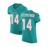 Men's Miami Dolphins #14 Ryan Fitzpatrick Aqua Green Team Color Vapor Untouchable Elite Player Football Jersey