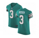 Men's Miami Dolphins #3 Josh Rosen Aqua Green Alternate Vapor Untouchable Elite Player Football Jersey