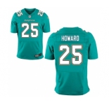 Men's Nike Miami Dolphins #25 Xavien Howard Elite Green Team Color NFL Jersey