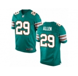 Men's Nike Miami Dolphins #29 Nate Allen Elite Aqua Green Alternate NFL Jersey
