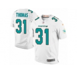 Men's Nike Miami Dolphins #31 Michael Thomas Elite White NFL Jersey