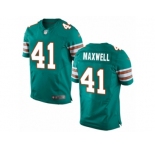 Men's Nike Miami Dolphins #41 Byron Maxwell Elite Aqua Green Alternate NFL Jersey