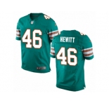 Men's Nike Miami Dolphins #46 Neville Hewitt Elite Aqua Green Alternate NFL Jersey