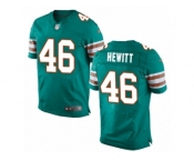 Men's Nike Miami Dolphins #46 Neville Hewitt Elite Aqua Green Alternate NFL Jersey