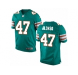 Men's Nike Miami Dolphins #47 Kiko Alonso Elite Aqua Green Alternate NFL Jersey