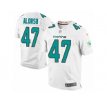 Men's Nike Miami Dolphins #47 Kiko Alonso Elite White NFL Jersey