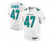 Men's Nike Miami Dolphins #47 Kiko Alonso Elite White NFL Jersey