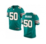 Men's Nike Miami Dolphins #50 Andre Branch Elite Aqua Green Alternate NFL Jersey