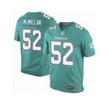 Men's Nike Miami Dolphins #52 Raekwon McMillan Elite Aqua Green Team Color NFL Jersey