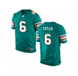 Men's Nike Miami Dolphins #6 Jay Cutler Elite Aqua Green Alternate NFL Jersey