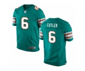 Men's Nike Miami Dolphins #6 Jay Cutler Elite Aqua Green Alternate NFL Jersey