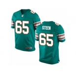 Men's Nike Miami Dolphins #65 Anthony Steen Elite Aqua Green Alternate NFL Jersey