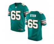 Men's Nike Miami Dolphins #65 Anthony Steen Elite Aqua Green Alternate NFL Jersey