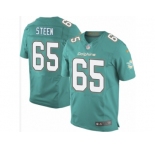 Men's Nike Miami Dolphins #65 Anthony Steen Elite Aqua Green Team Color NFL Jersey