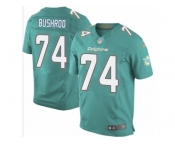 Men's Nike Miami Dolphins #74 Jermon Bushrod Elite Aqua Green Team Color NFL Jersey