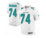 Men's Nike Miami Dolphins #74 Jermon Bushrod Elite White NFL Jersey
