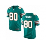 Men's Nike Miami Dolphins #80 Anthony Fasano Elite Aqua Green Alternate NFL Jersey