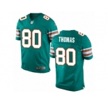 Men's Nike Miami Dolphins #80 Julius Thomas Elite Aqua Green Alternate NFL Jersey