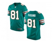 Men's Nike Miami Dolphins #81 Anthony Fasano Elite Aqua Green Alternate NFL Jersey