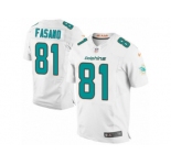 Men's Nike Miami Dolphins #81 Anthony Fasano Elite White NFL Jersey