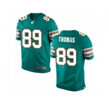 Men's Nike Miami Dolphins #89 Julius Thomas Elite Aqua Green Alternate NFL Jersey