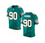 Men's Nike Miami Dolphins #90 Charles Harris Elite Aqua Green Alternate NFL Jersey
