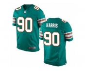Men's Nike Miami Dolphins #90 Charles Harris Elite Aqua Green Alternate NFL Jersey