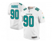 Men's Nike Miami Dolphins #90 Charles Harris Elite White NFL Jersey