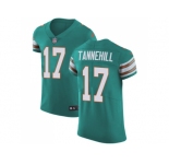 Nike Miami Dolphins #17 Ryan Tannehill Aqua Green Alternate Men Stitched NFL Vapor Untouchable Elite Jersey