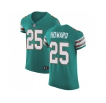 Nike Miami Dolphins #25 Xavien Howard Aqua Green Alternate Men Stitched NFL Vapor Untouchable Elite Jersey