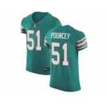 Nike Miami Dolphins #51 Mike Pouncey Aqua Green Alternate Men Stitched NFL Vapor Untouchable Elite Jersey