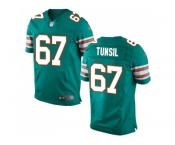 Nike Miami Dolphins #67 Laremy Tunsil Aqua Green Alternate Men's Stitched NFL Elite Jersey