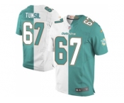 Nike Miami Dolphins #67 Laremy Tunsil Aqua Green White Men's Stitched NFL Elite Split Jersey