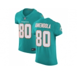 Nike Miami Dolphins #80 Danny Amendola Aqua Green Team Color Men Stitched NFL Vapor Untouchable Elite Jersey