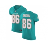 Nike Miami Dolphins #86 Mike Gesicki Aqua Green Team Color Men Stitched NFL Vapor Untouchable Elite Jersey