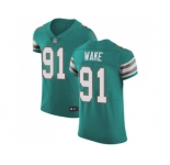 Nike Miami Dolphins #91 Cameron Wake Aqua Green Alternate Men Stitched NFL Vapor Untouchable Elite Jersey