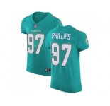Nike Miami Dolphins #97 Jordan Phillips Aqua Green Team Color Men Stitched NFL Vapor Untouchable Elite Jersey