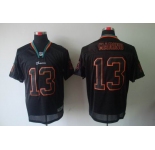 nike nfl jerseys miami dolphins #13 dan marino black[Elite lights out]