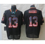 nike nfl jerseys miami dolphins #13 marino black[Elite USA flag fashion]