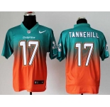 nike nfl jerseys miami dolphins #17 ryan tannehill green-orange[Elite drift fashion][second version]