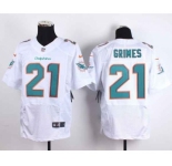 nike nfl jerseys miami dolphins #21 grimes white[Elite][grimes]