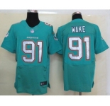 nike nfl jerseys miami dolphins #91 wake green[new Elite]