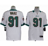 nike nfl jerseys miami dolphins #91 wake white[Elite]